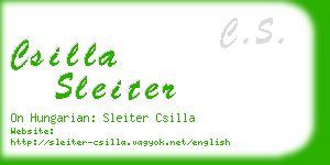 csilla sleiter business card